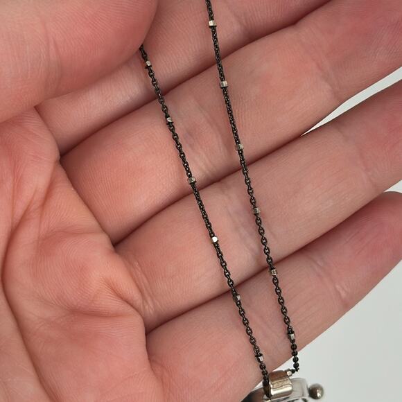 Whimsygoth Handmade Sterling silver quartz crystal necklace - Picture 3 of 6